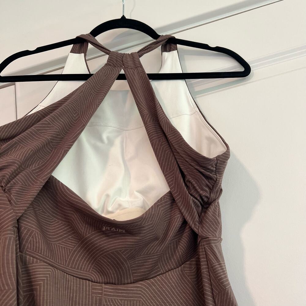Prana Women's Brown Haltar Athletic Dress with Built In Bra Size Medium - Picture 4 of 10